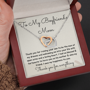 Interlocking heart necklace for My Boyfriend's Mom Mothers day gift
