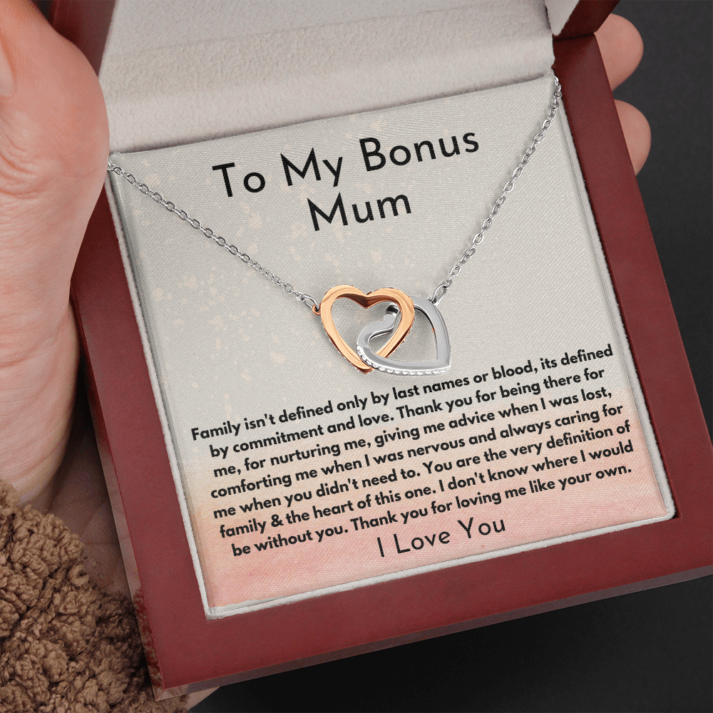 Heart of the family - To My bonus mum necklace gift