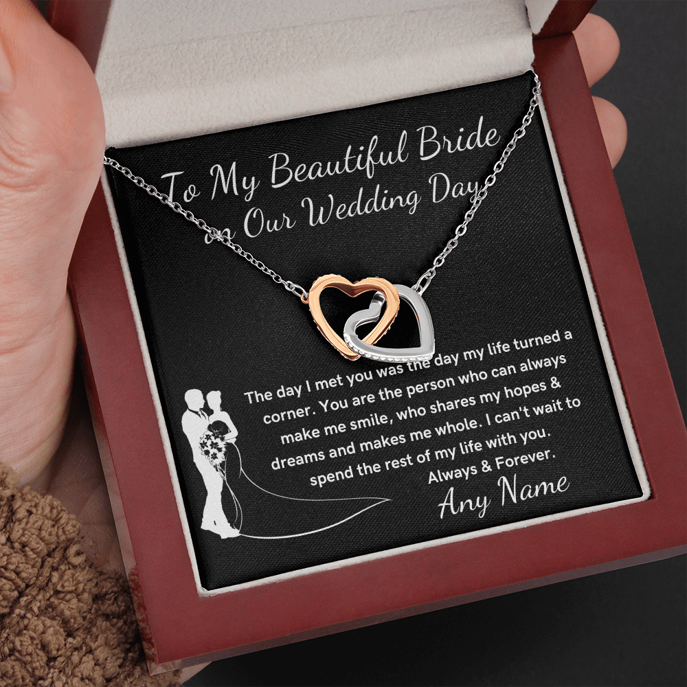 Personalized To My Beautiful Bride on our Wedding Day