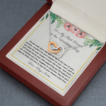 To my best friend on her wedding day interlocking heart necklace