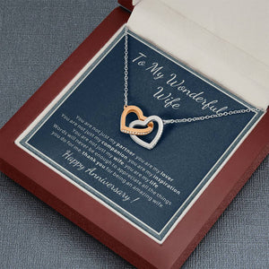 Happy Anniversary heart necklace gift for Wife
