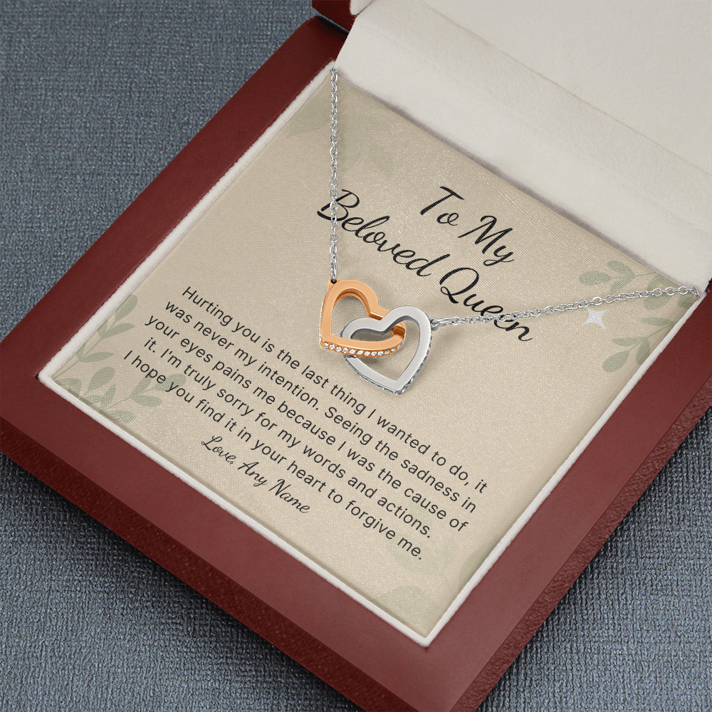 I'm sorry for Wife or Girlfriend heart necklace gift