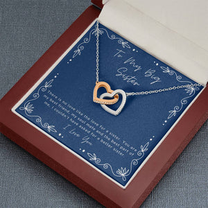 To My Big Sister sibling heart necklace