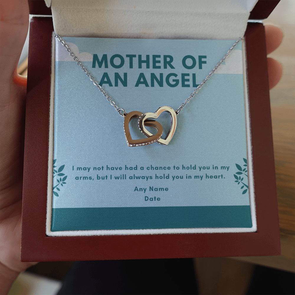 Personalized Mother of an Angel miscarriage necklace