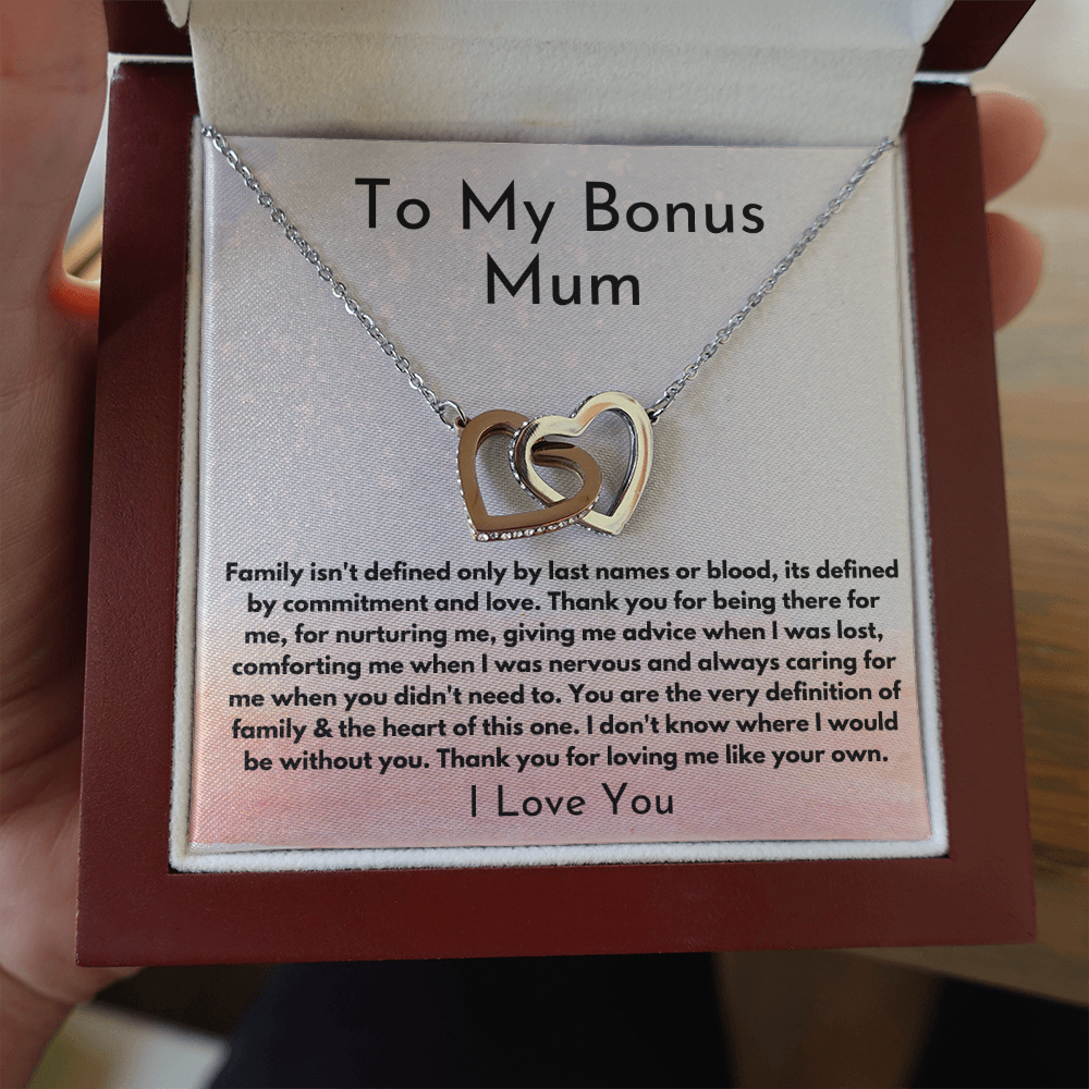 Heart of the family - To My bonus mum necklace gift