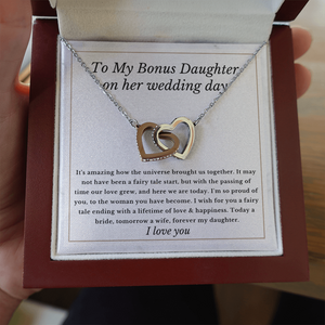 Bonus Daughter wedding day heart necklace