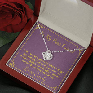 Personalised Best Friend Love Knot Necklace