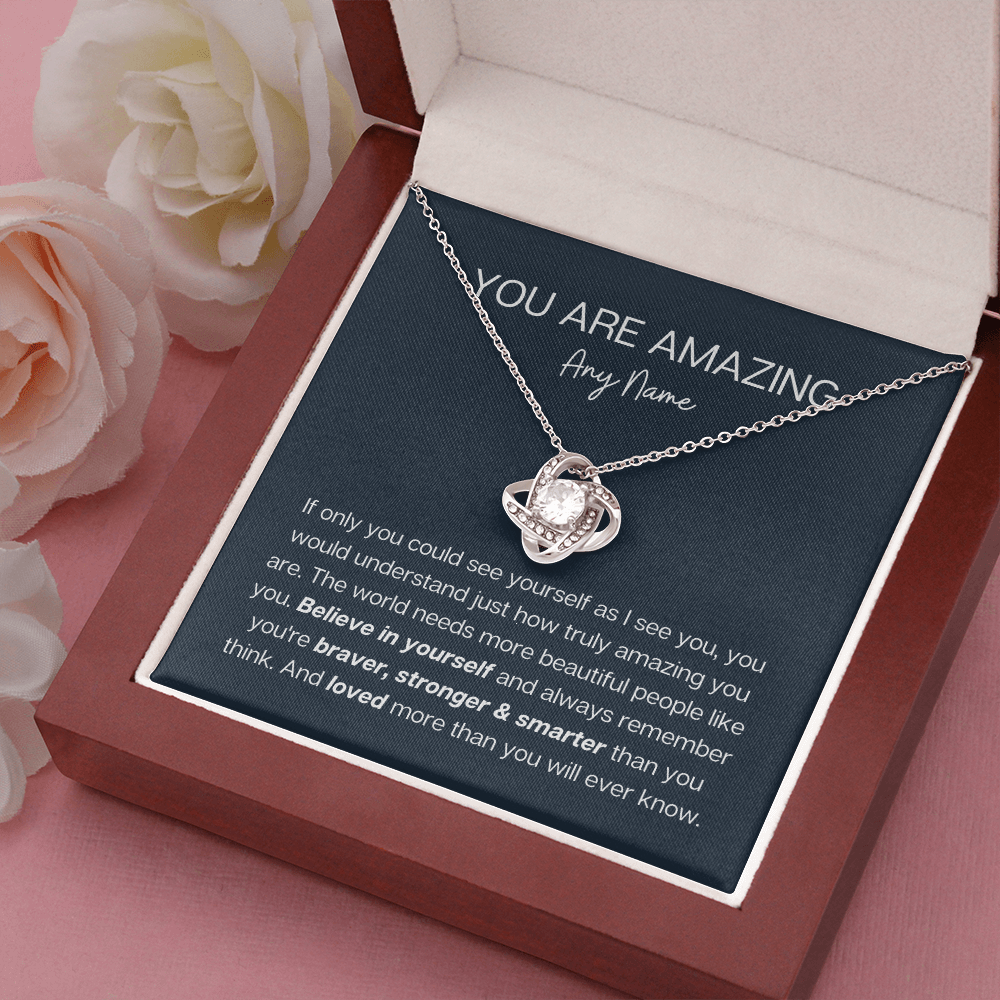Personalized you're amazing necklace gift