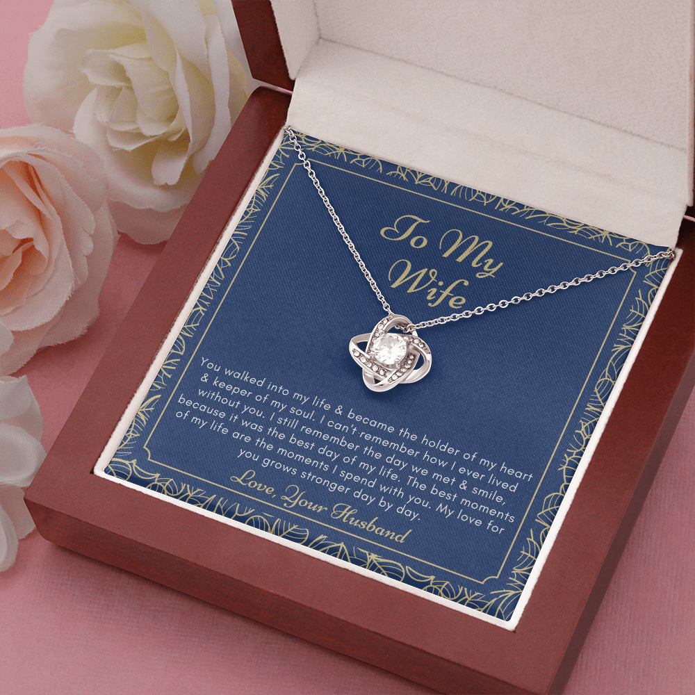 Holder of My heart wife necklace