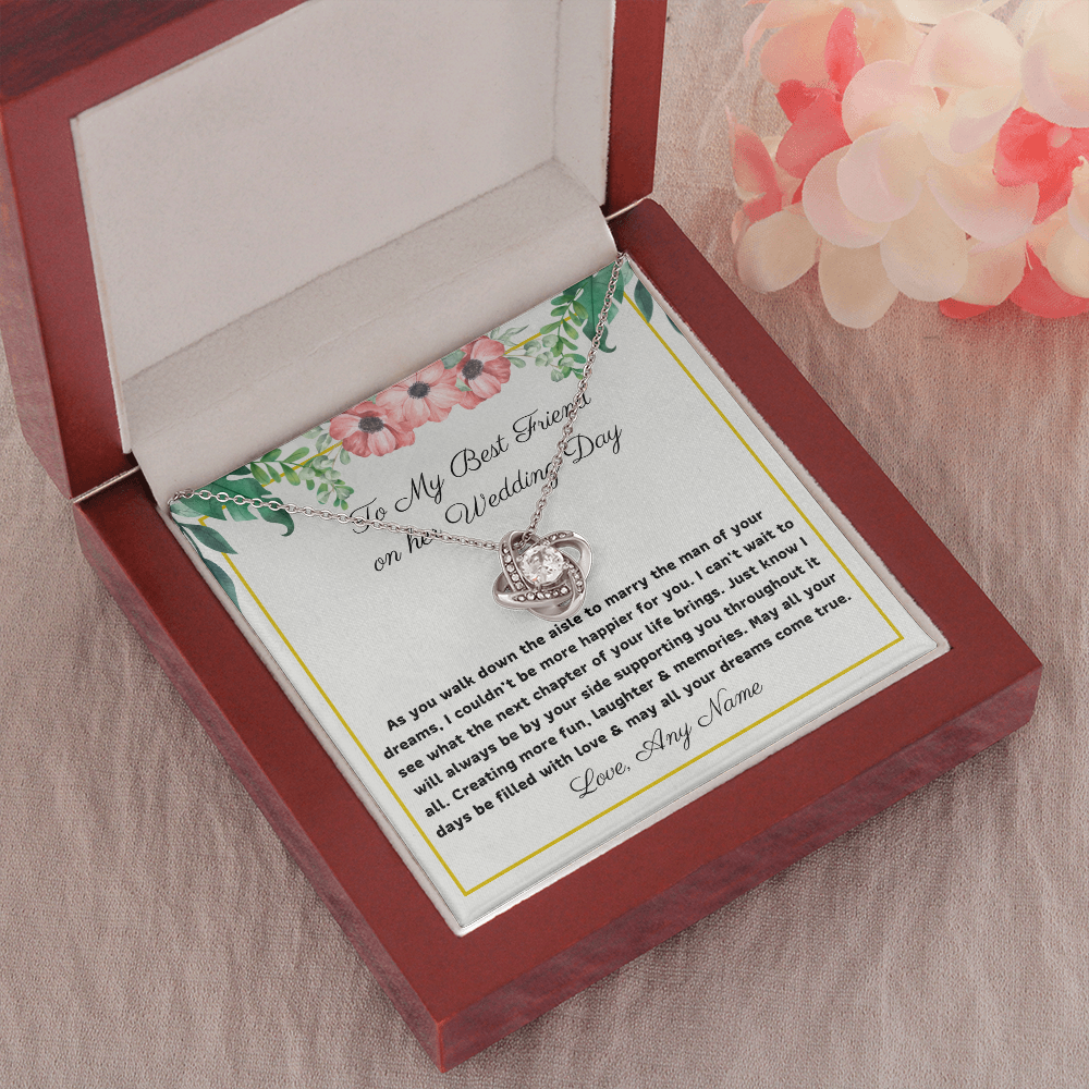Personalized to my best friend on her wedding day gift necklace