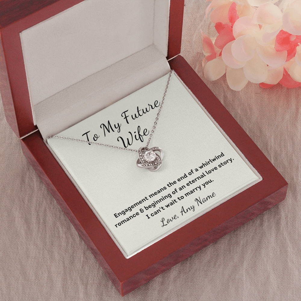 To My Future Wife Engagement Love Knot necklace