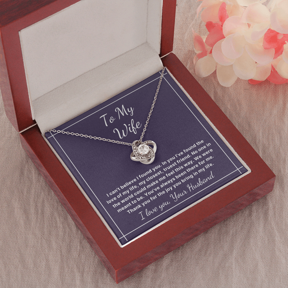 Love Knot Necklace wife Anniversary Valentines day Birthday gift
