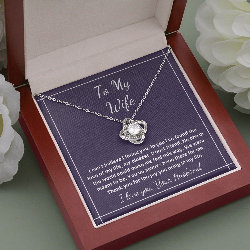Love Knot Necklace wife Anniversary Valentines day Birthday gift