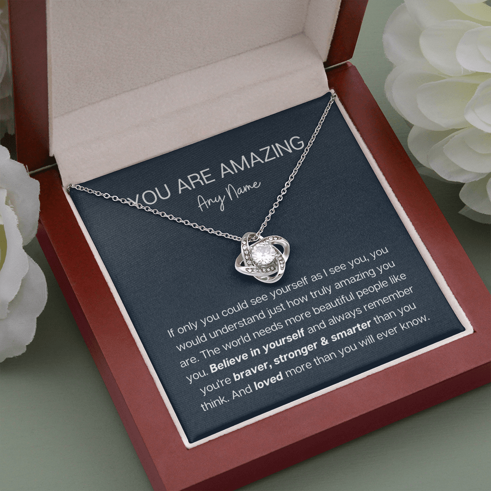 Personalized you're amazing necklace gift